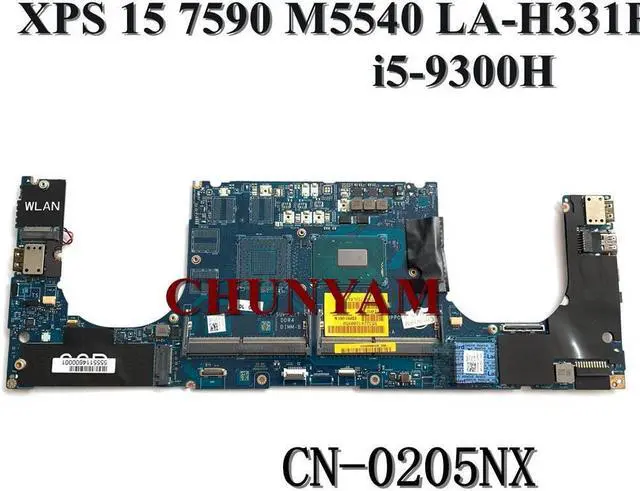 Alt view image 4 of 6 - LA-H331P For Precision 5540 XPS 15 7590 Laptop Motherboard Mainboard w/ i5-9300H CN-0205NX 205NX Mainboard 100% Tested