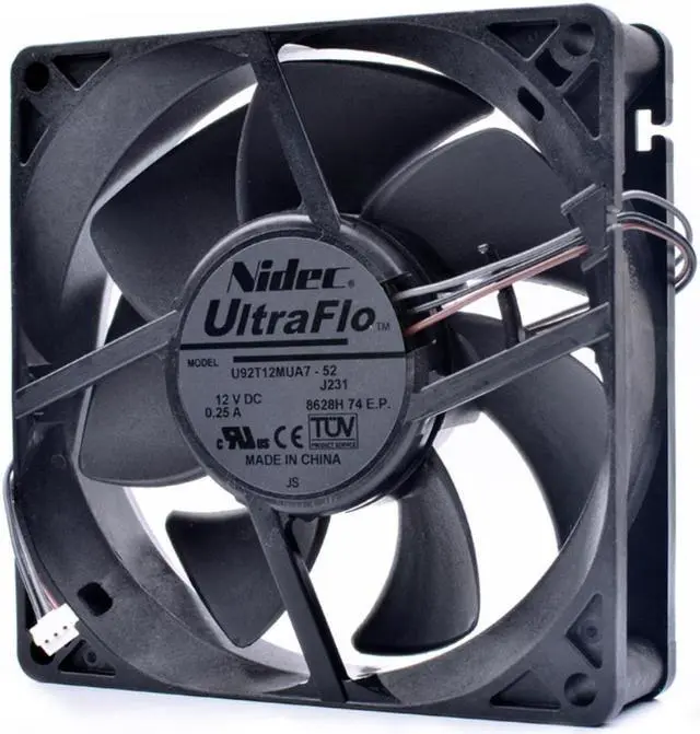 Alt view image 2 of 5 - U92T12MUA7-52 9cm 92x92x25mm 9025 12V 0.25A repair and replacement projector built-in cooling fan