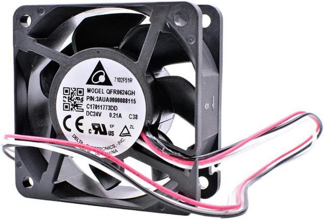 Alt view image 2 of 3 - QFR0624GH 6cm 6025 60mm fan 60x60x25mm  DC24V 0.21A Cooling fan suitable for server inverter