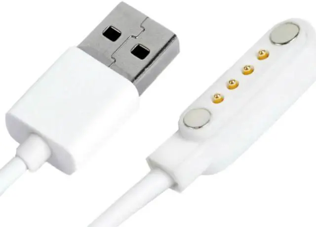 Main image of Smart Watch Charger For q100 q750 GT68 GT88 G3 KW18 Y3 KW88 Zeblaze thor 4 Smart Watch Accessory 4Pin Magnetic Charging Cable