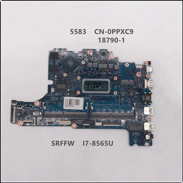 Alt view image 4 of 6 - 15 5583 Laptop Motherboard CN-0PPXC9  0PPXC9  PPXC9 18790-1 Mainboard With SRFFW I7-8565U CPU 100% Working Well