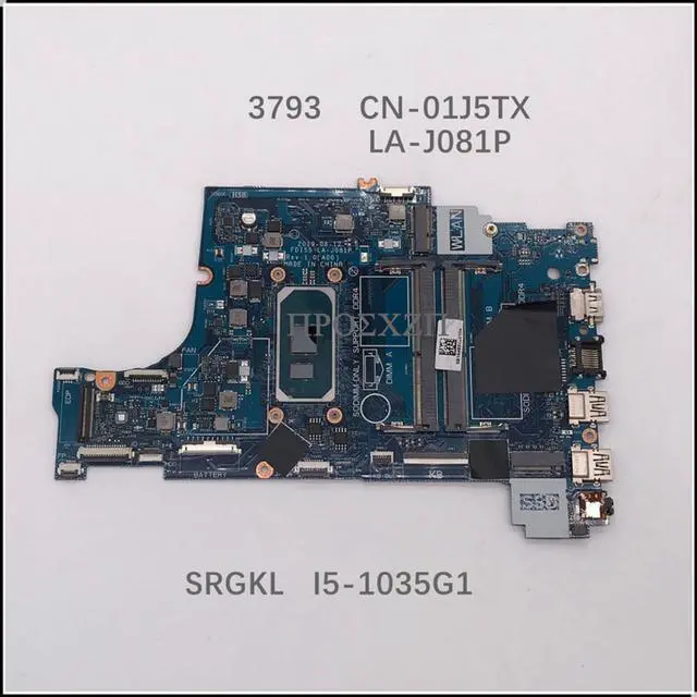 Alt view image 4 of 6 - 3793  CN-01J5TX 01J5TX 1J5TX  1J5TX  LA-J081P Mainboard With SRGKL I5-1035G1  Laptop Motherboard 100% Working Well
