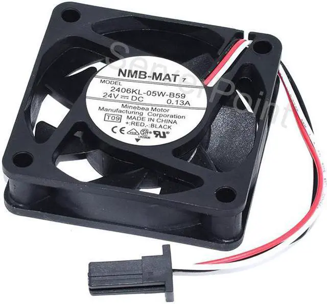 Main image of Genuine  2406KL-05W-B59 DC24V 0.13A 60*60*15mm Three Wires Square Cooling Fan