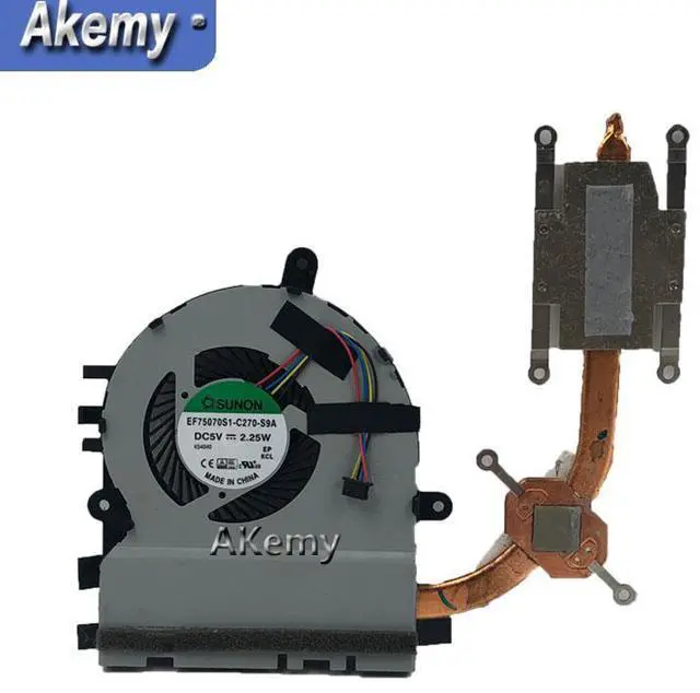 Alt view image 2 of 6 - Akemy For ASUS X455LD A455 A455L K455L X455LJ Y483L CPU fan cooling Radiator Heat sink Heatsink Cooler  Radiator   fan and heatsink