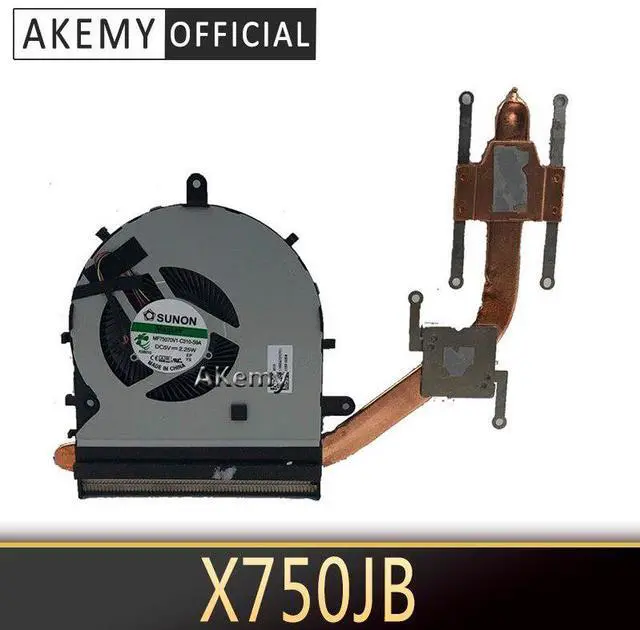 Alt view image 3 of 6 - Akemy For Asus Q553UB Q553U Q553UA Laptop CPU VGA Cooling Fan Heatsink Heat Sink Cooler Radiator 13NB0AZ0P07011 MF75070V1-C310-S  heatsink