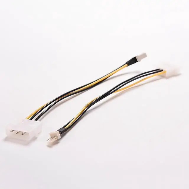 Alt view image 3 of 4 - 5pcs Computer Cooling Fan Power Cables 4 Pin to 3 Pin PC CPU Power Supply Extension Cable Cord Connector Adapter