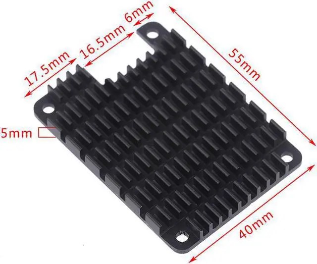 Alt view image 3 of 4 - 1pc Dedicated Aluminum Heatsink For Raspberry Pi Compute Module 4 CM4, Notched For Antenna