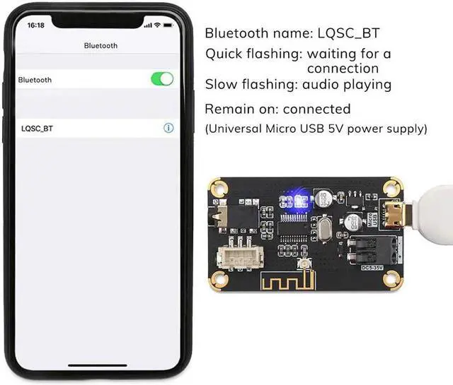 Alt view image 3 of 4 - Audio Stereo Bluetooth Receiver Module, Mp3 Bluetooth 4.2 DIY Decoder DC5V-35V Music Wireless Receive Module
