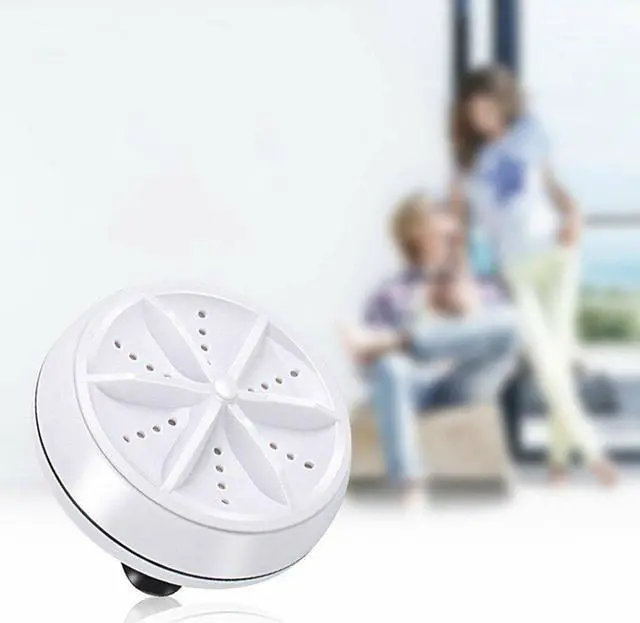 Alt view image 6 of 6 - Ultrasonic Turbo Washing Machine Portable Travel Washer Air Bubble And Rotating Mini Washing Machine
