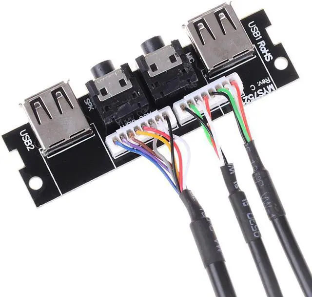 Alt view image 2 of 5 - 1pc Audio Cable PC Computer Case PCB Front Panel USB 2.0 Audio Port Mic Cable Motherboard Connection Cable