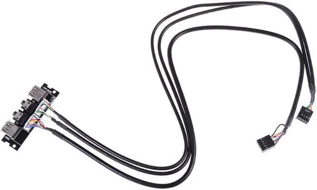 Alt view image 3 of 5 - 1pc Audio Cable PC Computer Case PCB Front Panel USB 2.0 Audio Port Mic Cable Motherboard Connection Cable