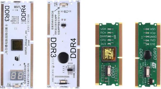 Alt view image 2 of 2 - Laptop/Desktop Motherboard Memory Slot DDR3/DDR4 Diagnostic Analyzer Test Card Notebook  with LED Repair Tester Card