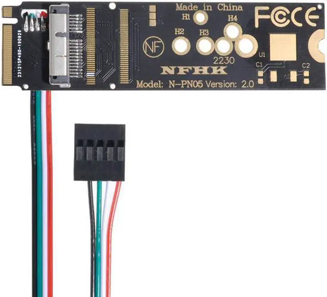 Alt view image 2 of 2 - WiFi Wireless Card 6 Pin + 12 Pin to M.2 NGFF Key-M NVME SSD Adapter for BCM94360CD BCM94360CS BCM943602CS BCM94360CS2