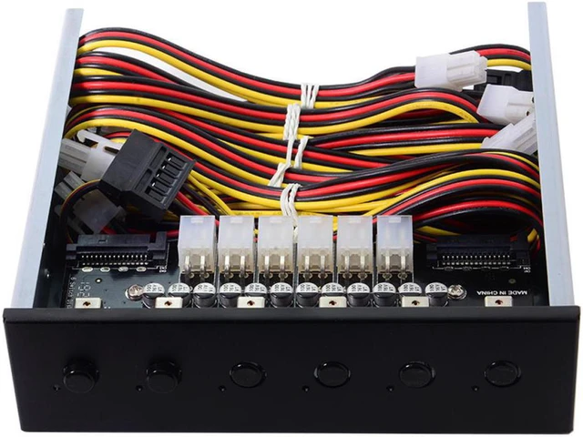 Alt view image 2 of 2 - Hard Disk 6 Ports Control System Intelligent Control Management System HDD SSD Power Switch with 5.25 CD-ROM Bay