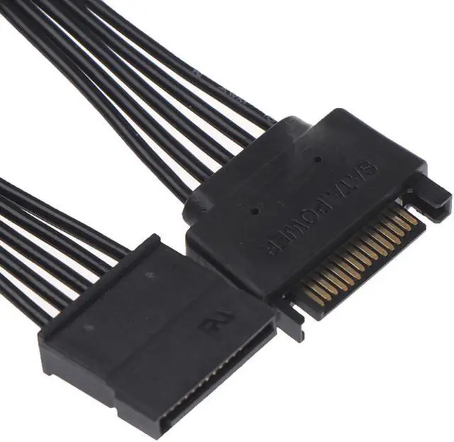 Alt view image 3 of 5 - 30CM SATA 15Pin Male To Female Power Extension Cable HDD SSD Power Supply Cable SATA Power Cable For PC
