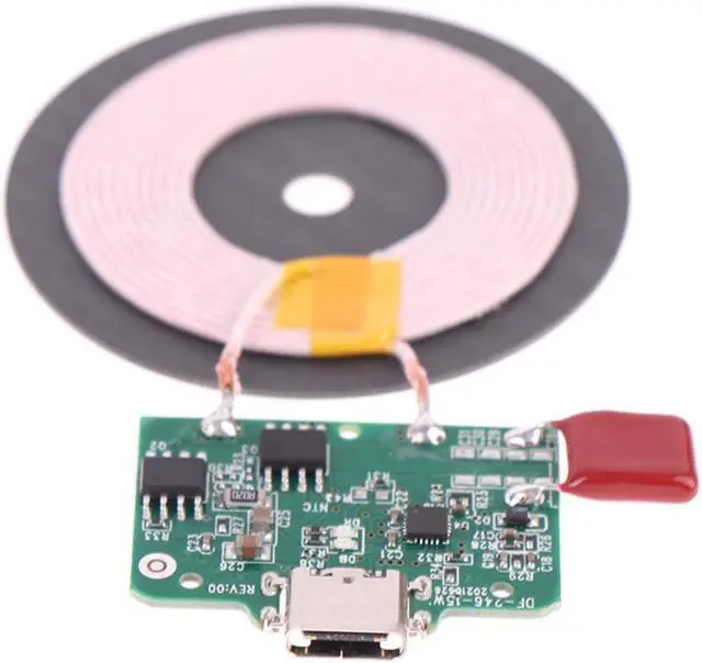 Alt view image 3 of 3 - DC5V 9V 12V 5W 10W 15W Type-C Micro-USB Fast Charge Wireless Charger Transmitter PCBA Circuit Board Coil Receiver Charger Module