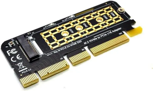 Alt view image 2 of 5 - NVME Adapter M.2 NVME PCIE to M2 Adapter SSD M2 NVME PCI Express X16 X8 X4 Raiser M.2 PCIE SSD PCI-E M.2 Adapter Add On Card