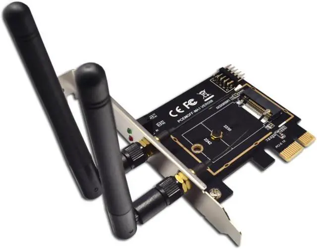 Alt view image 3 of 3 - M.2 NGFF Key A A+E to Mini PCI-E Wireless Adapter WiFi Bluetooth Network Card Converter PCI-Express 1X M2 NGFF Support 2230 2242