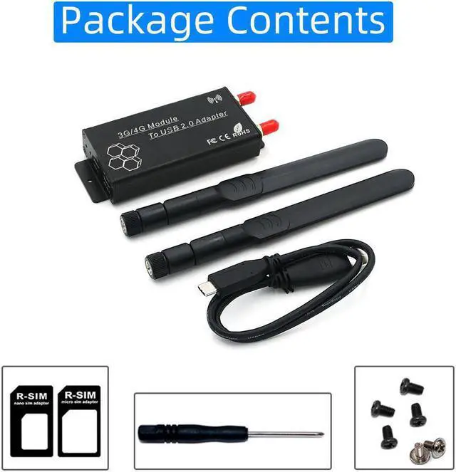 Alt view image 2 of 3 - Mini PCIE to USB Wifi Adapter USB2.0 to TYPE C Cable SIM Card Slot 5V Auxiliary Power Support WWAN/LTE/GSM/GPS/HSPA/3G/4G Module