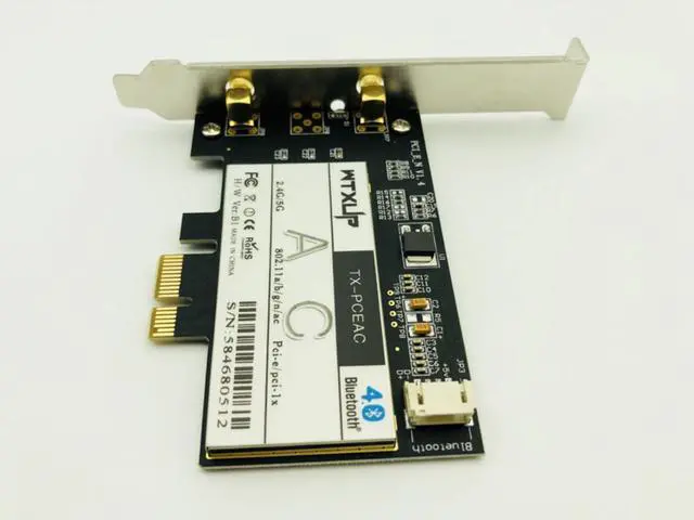 Alt view image 3 of 3 - PCi Express 7260AC 2.4G / 5G Dual Band 7260HMW 867 Mbps Wireless PCI-E Wi-Fi Bluetooth 4.0 7260 WIFI CARD Desktop AC-7260 WLAN