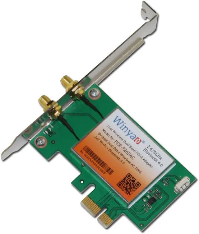 Alt view image 3 of 3 - 802.11ac Dual Band 2x2 WiFi + Bluetooth4.0 Adapter 867Mbps Wireless-AC 7265 Card