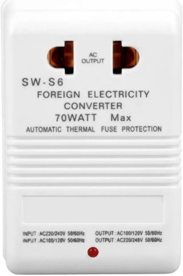 Alt view image 3 of 3 - 70W Voltage Converter 110V/120V to 220V/240V Step-Up&Down Voltage Converter Transformer CN standard plug