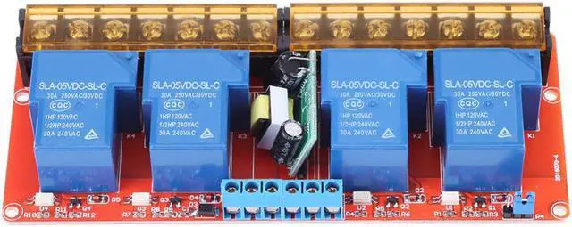 Alt view image 3 of 3 - AC 100-250V 30A 4 Channel Relay High Low Level Trigger Module Solid State Relay Module Board High/Low Level Trigger Relay