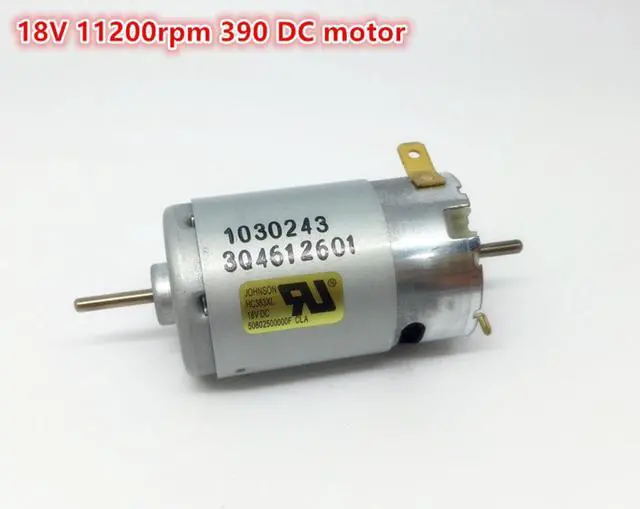 Alt view image 3 of 4 - Johnson 1030243 18V 11200rpm high speed double output shaft 390 DC motor~