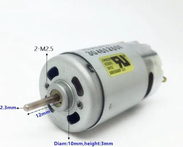 Alt view image 4 of 4 - Johnson 1030243 18V 11200rpm high speed double output shaft 390 DC motor~