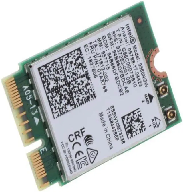 Alt view image 3 of 5 - Wireless-AC NGFF M.2 CNVio1730M Intel 9560NGW Dual Band Bluetooth 5.0 Wifi Card 01AX768