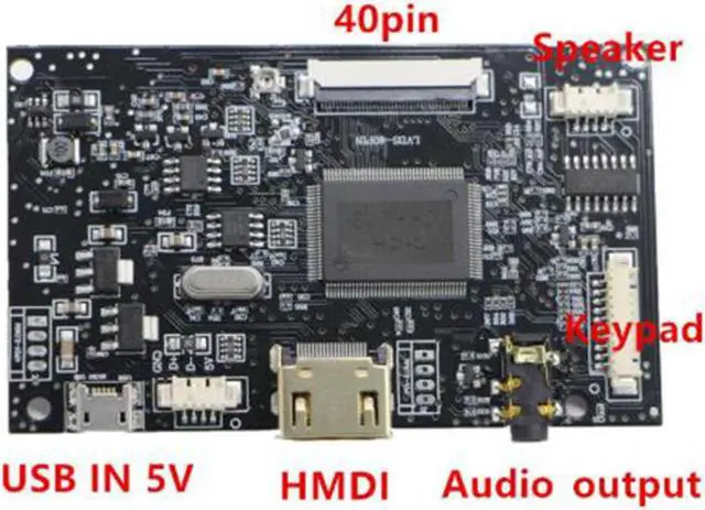 Alt view image 2 of 4 - HDMI+Audio 40Pin LCD Driver Controller Board Kit for Panel HJ080IA-01E EJ080NA-04C HE080IDW1 1024X768 Android USB 5V
