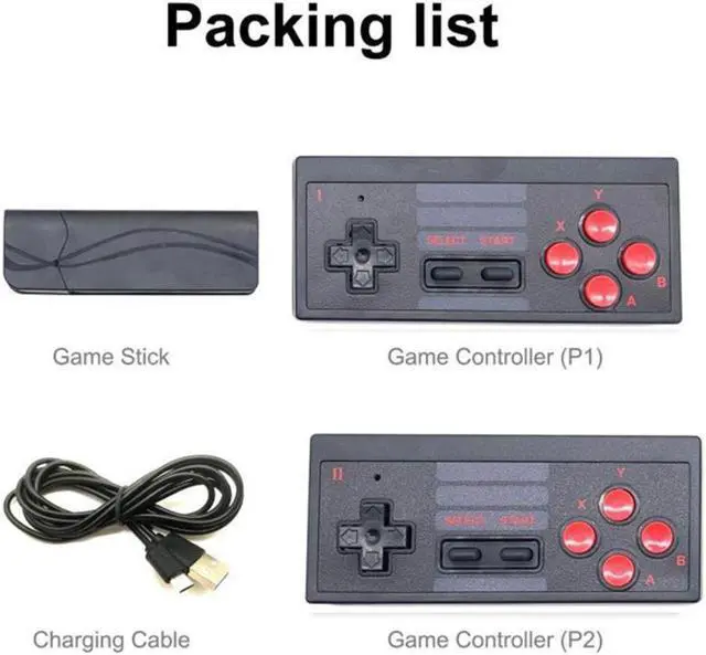 Alt view image 3 of 4 - HD Video Game Console Built in 628 Classic Games Mini Retro Game Console Wireless Controller HDMI Output Dual Players