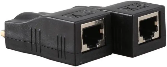 Alt view image 3 of 4 - 10X 4K 3D HDMI 1.4 30M Extender To RJ45 Over Cat 5E/6 Network LAN Ethernet Adapter
