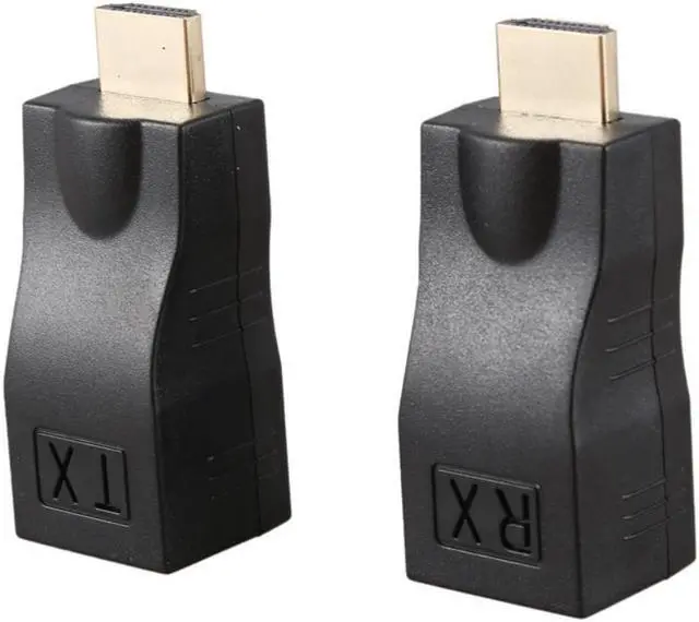 Alt view image 4 of 4 - 10X 4K 3D HDMI 1.4 30M Extender To RJ45 Over Cat 5E/6 Network LAN Ethernet Adapter