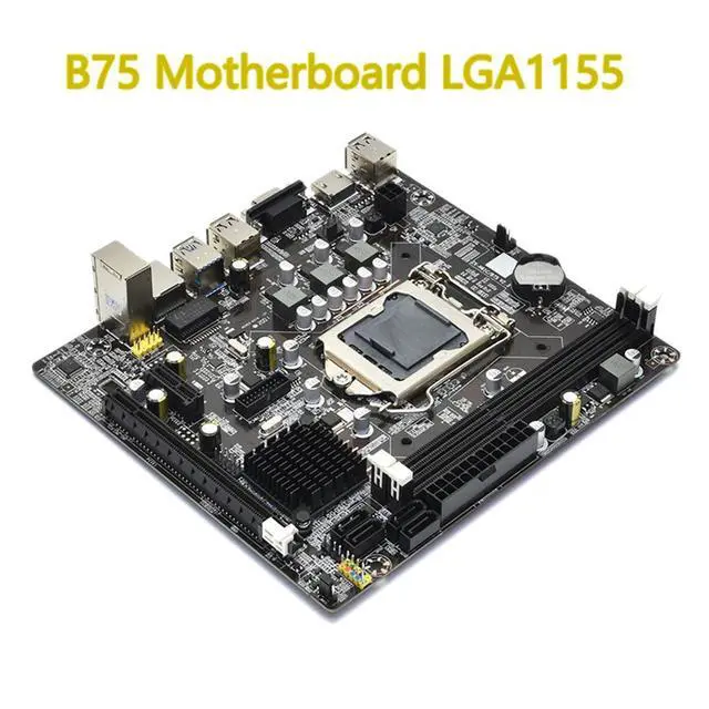 Alt view image 3 of 4 - B75 Motherboard Support DDR3 RAM PCI-E 3.0 HDMI High-Speed Interface for LGA1155 Server Series