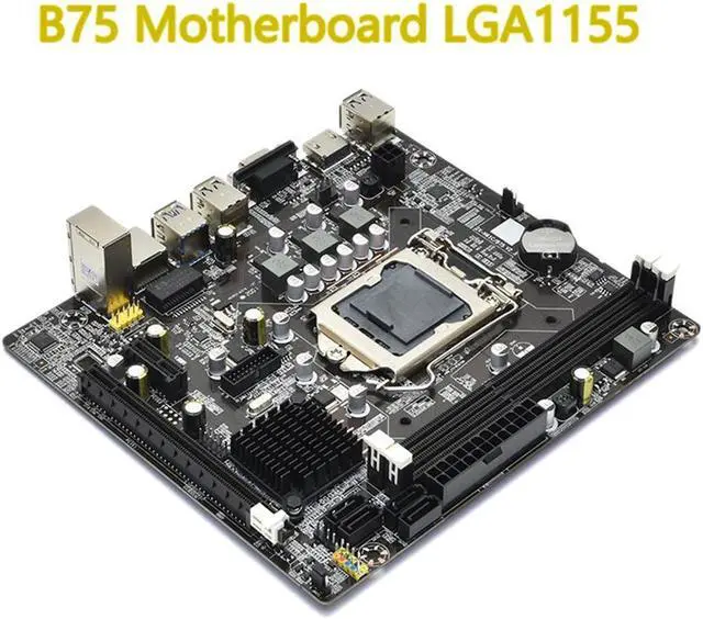 Alt view image 3 of 4 - B75 Motherboard Support DDR3 RAM PCI-E 3.0 HDMI High-Speed Interface for LGA1155 Server Series