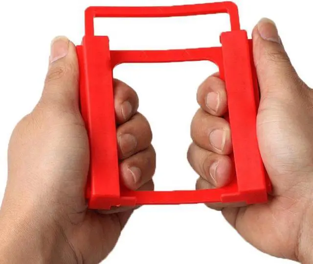 Alt view image 3 of 5 - 2.5 to 3.5 inch SSD to HDD Mounting Adapter Bracket Hard Drive Holder Mounting Adapter Bracket RED