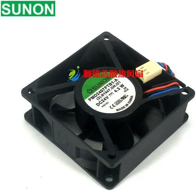 Alt view image 4 of 4 - PMD2407PTB1-A 7CM fan 24V 4.3w 7020 3-wire inverter cooling fan