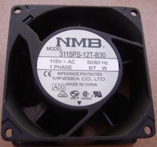 Alt view image 2 of 2 - For NMB AC fan115v 8CM 9/7WInverter fan 3115PS-12T-B30 Cooling Fan