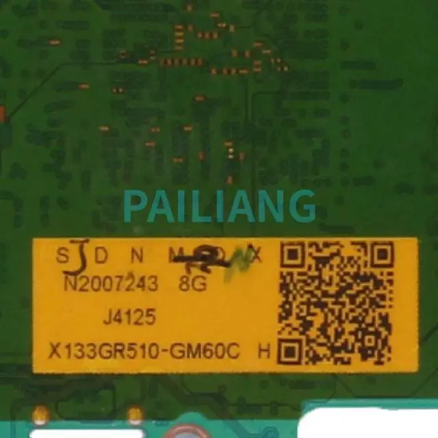 Alt view image 3 of 3 - For SDNMQX NP2007243 Celeron J4105 Laptop Motherboard X133GR510-GD60C X133G REV 5.1A 8GB Notebook Mainboard
