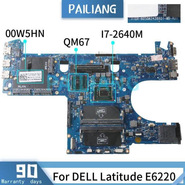 Laptop motherboard For DELL Latitude E6220 I7-2640M Mainboard CN