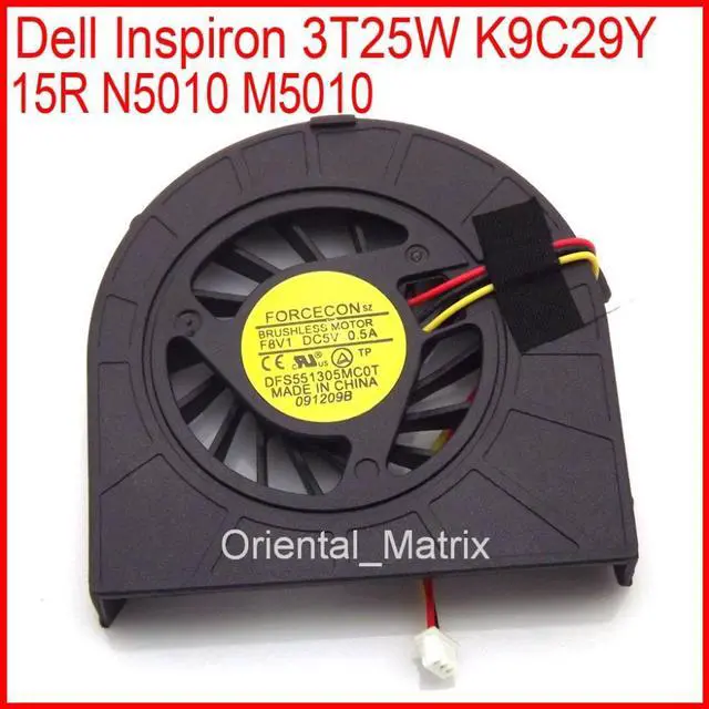 Alt view image 4 of 6 - DFS551305MC0T DC5V 0.5A For Dell Inspiron 3T25W K9C29Y 15R N5010 M5010 Laptop CPU Cooler Cooling Fan