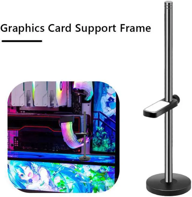 Alt view image 3 of 6 - XK001 CPU Radiator Water Cooling Holder Brace Adjustable Video Card Support Graphics Card Holder Stand Desktop Bracket Cooling