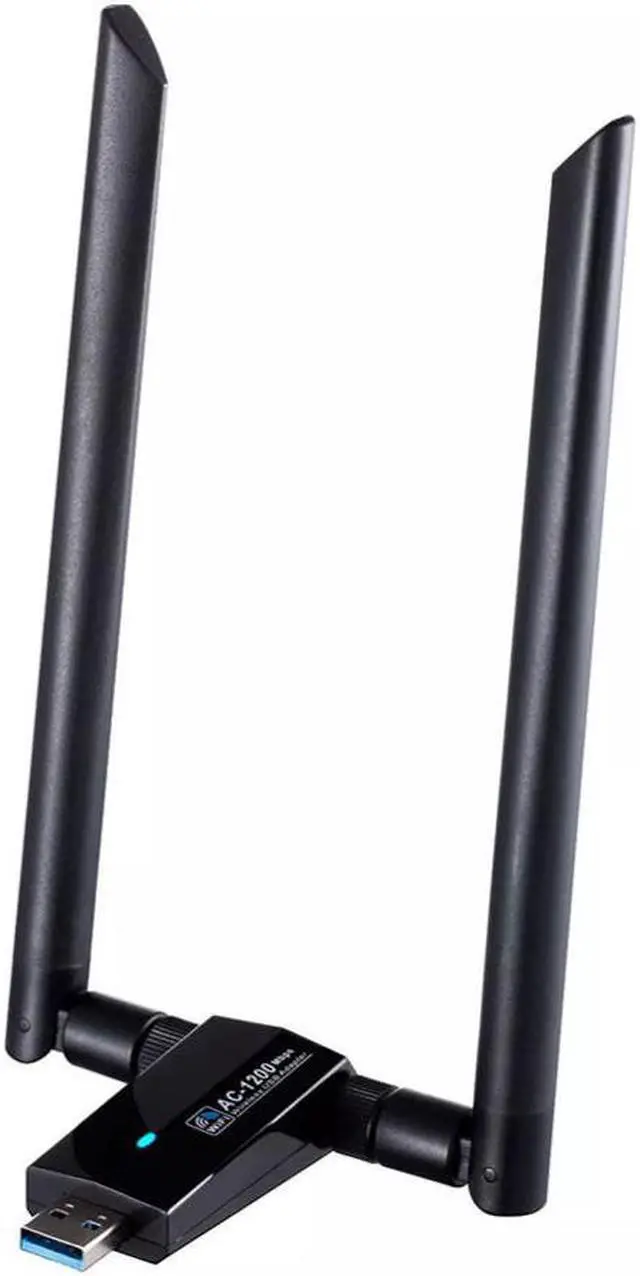 Alt view image 2 of 3 - WiFi Network Adapter2.4+5.8GHz USB3.0 WiFi Receiver Dual Band 1200M Gigabit Network Card Wireless Adapter Dongle For Home Office