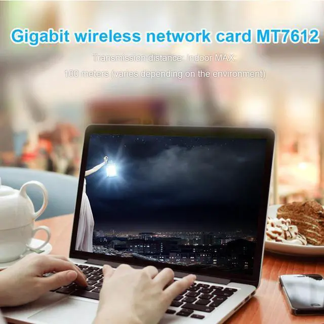 Alt view image 3 of 3 - WiFi Network Adapter2.4+5.8GHz USB3.0 WiFi Receiver Dual Band 1200M Gigabit Network Card Wireless Adapter Dongle For Home Office