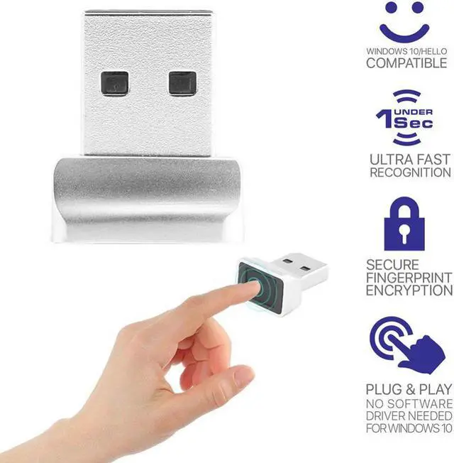 Alt view image 2 of 3 - 1Pc USB Fingerprint Reader For Windows Security Key Biometric Fingerprint Scanner Sensor Module For Instant Touch Easy To Use
