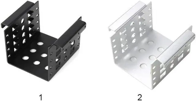 Alt view image 3 of 3 - Aluminum 4 Bay 2.5 in SATA HDD SSD to 3.5 in Bracket Adapter, 2.5 in to Floppy Hard Drive Disk Mounting Converter Kit