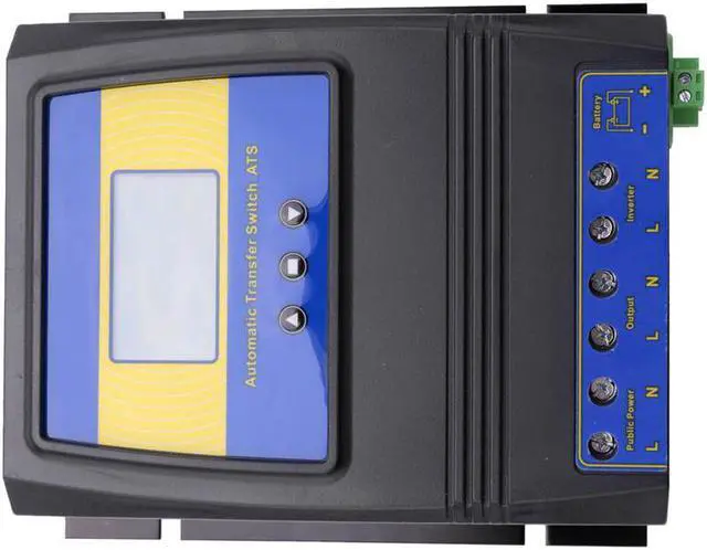 Alt view image 2 of 3 - Automatic ATS Dual Power Transfer Switch Solar Charge Controller for Solar Wind System DC 12V 24V 48V AC 110V 220V On/Off Grid