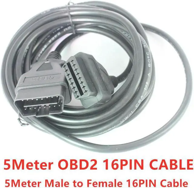Main image of Cables 5Meters OBD2 16PIN Male to Female Connector 16 PIN Male to Female 5m OBDII extension Cable Auto diagnostic tool