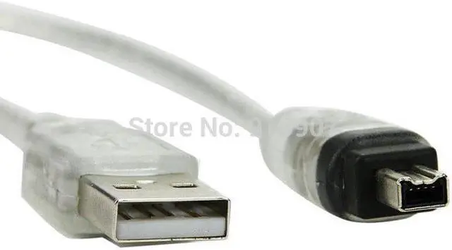 Alt view image 2 of 3 - IEEE 1394 Firewire 4 Pin Male iLink Adapter to USB Male Cord Cable 100cm for DCR-TRV75E DV
